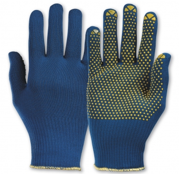 Strickhandschuh  KCL 914 POLYTRIX BN, blau mit Noppen